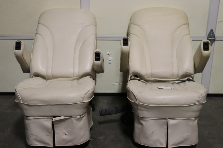 USED RV FLEXSTEEL VINYL CAPTAIN CHAIR SET FOR SALE RV Furniture 